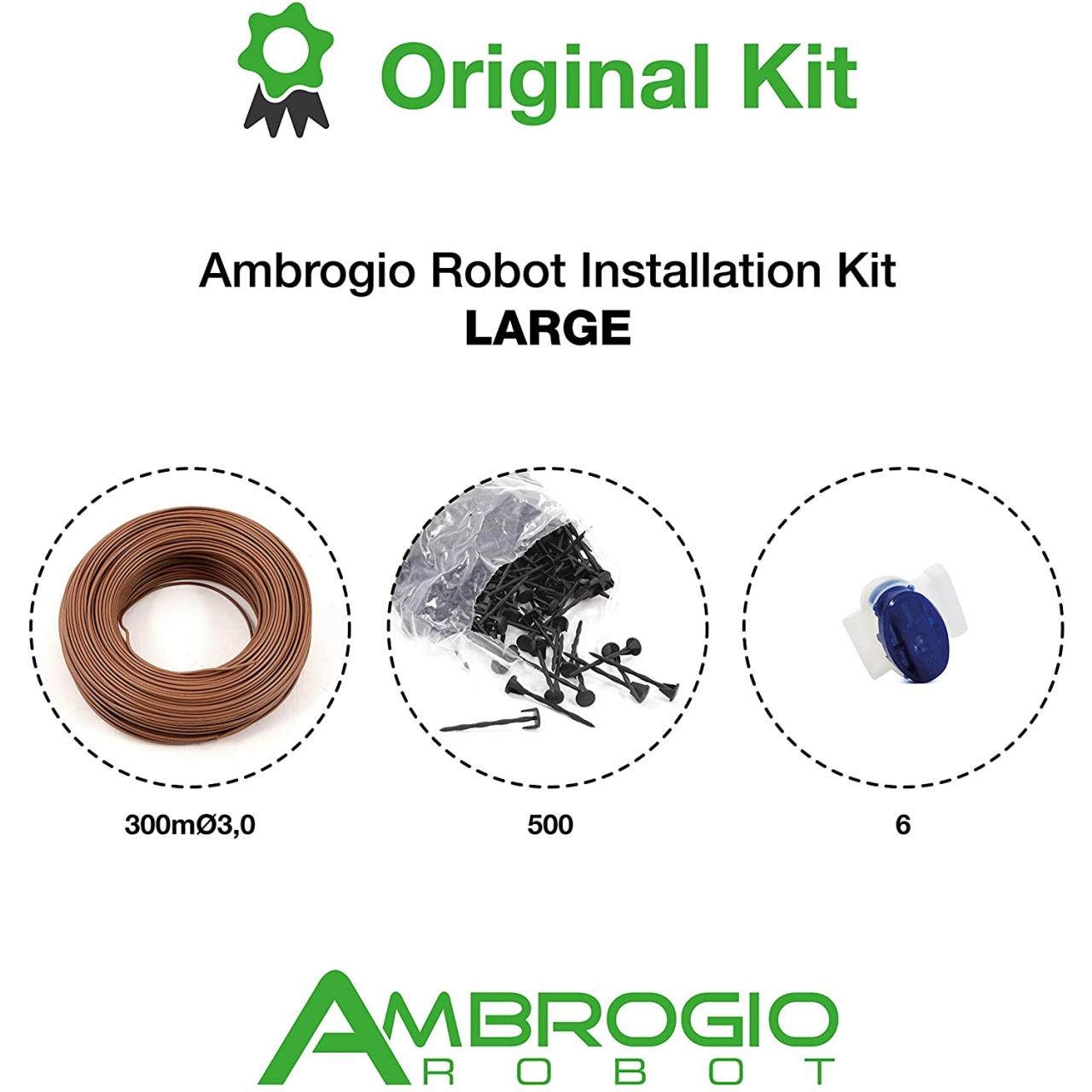 Installationskit M 3,4 (300m Ø3,4 mm Kabel + 500 Nägel + 6 Verbinder)