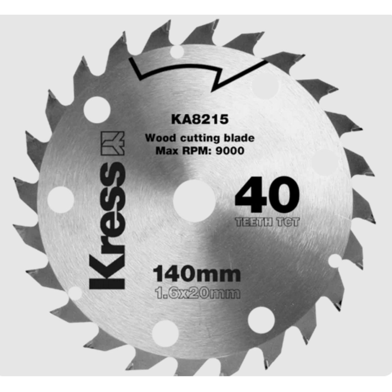 Sägeblatt KA8215 - 140 mm 40T TCT blade