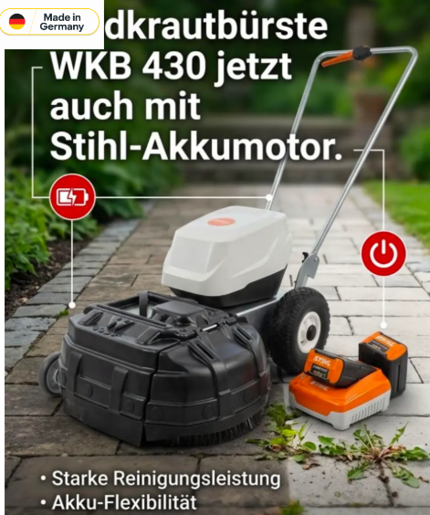 Wildkrautbürste WKB 430  -  mit Stihl-Akkumotor
