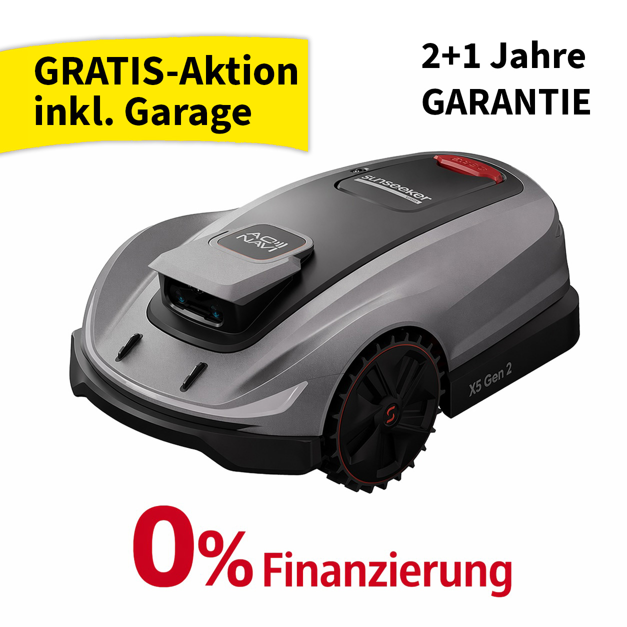 X5 GEN2 RTK Mähroboter WM-Aktion - 0% Finanzierung bei 12 Monaten